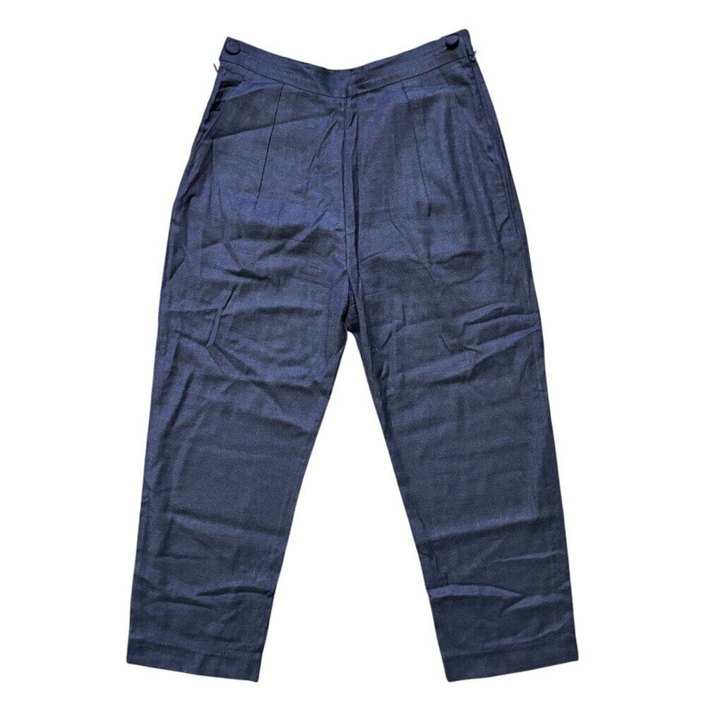 RACHEL COMEY Wool Blend High Rise Cropped Trouser Pants in Purple Gray SZ 4